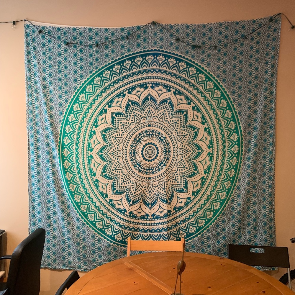 Teal Blue Tapestry